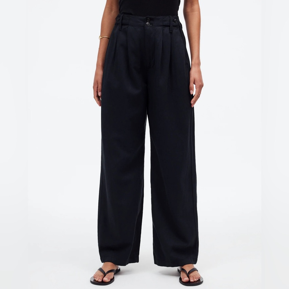 Madewell The Harlow Wide-Leg Pant Black NWT